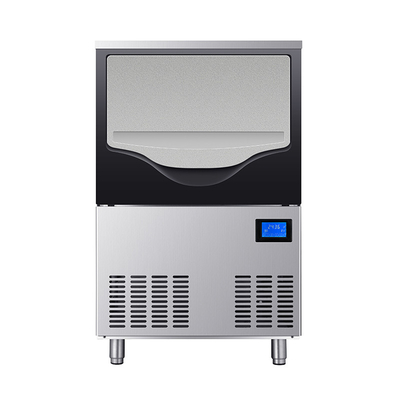 Économie d'espace machine à glace automatique à croissant 50 kg capacité de stockage de glace R22 réfrigérant