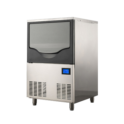 Économie d'espace machine à glace automatique à croissant 50 kg capacité de stockage de glace R22 réfrigérant