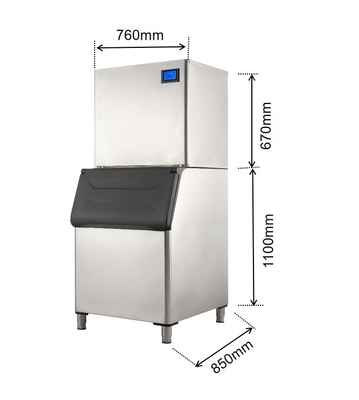 Nécessité d'été 2023 500 kg Restaurant Cube Ice Machine avec une capacité de stockage de 400 kg